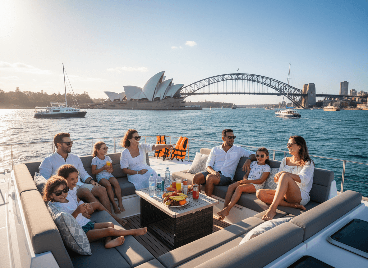 Families Enjoying Boat Hire Sydney