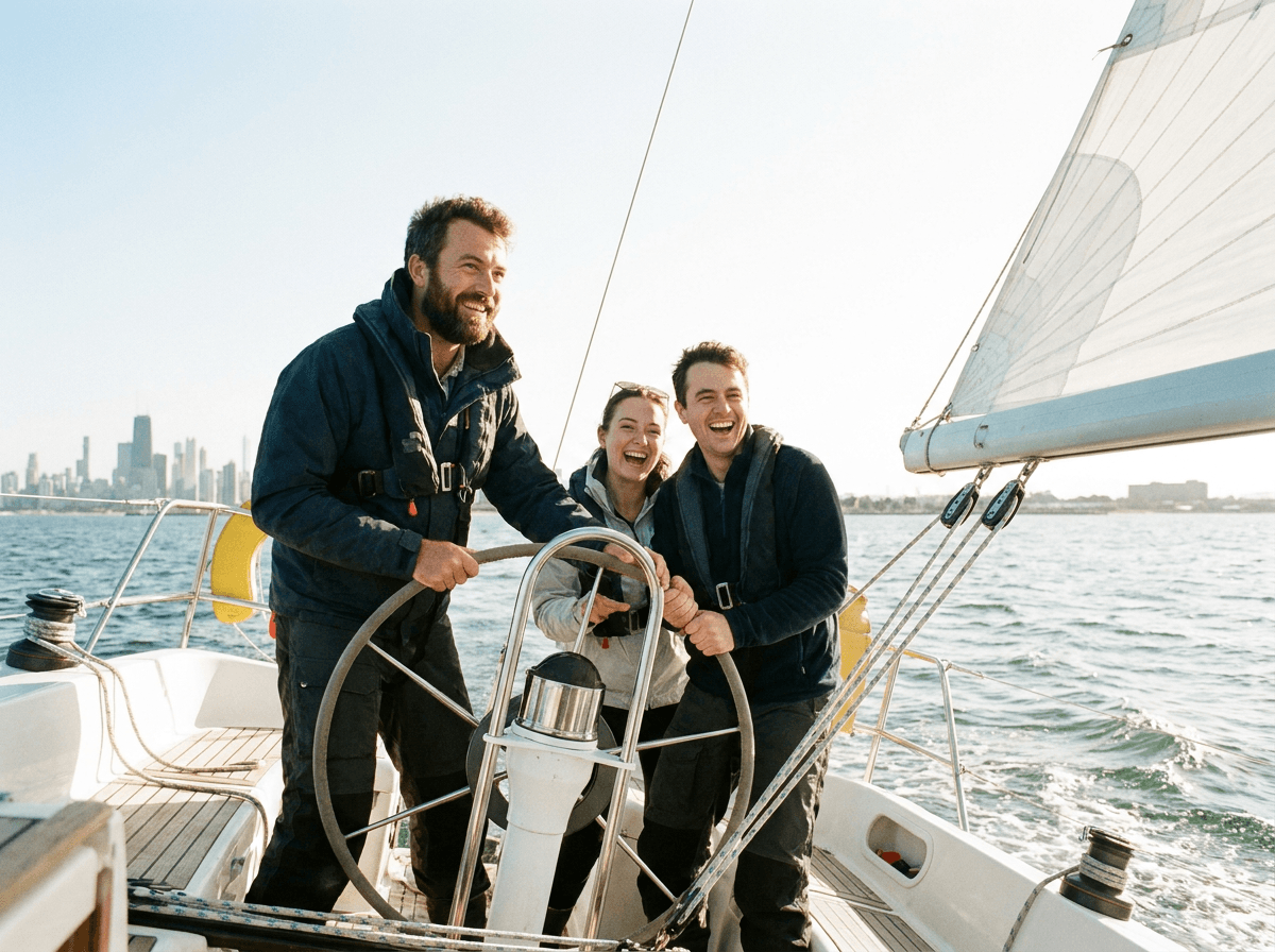 Learning to sail on Port Phillip Bay